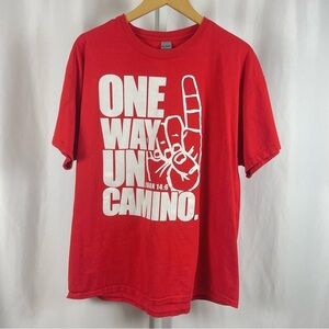 Gildan XL Jesus One Way Un Camino Juan Graphic Tee Shirt Street Big Graphic